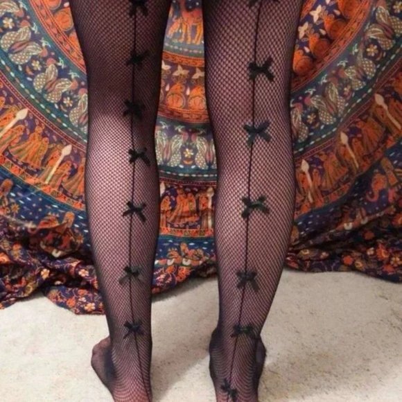 Women's Net Pantyhose Tights Transparent Black Stretch Warm Winter Leggings - Picture 5 of 5